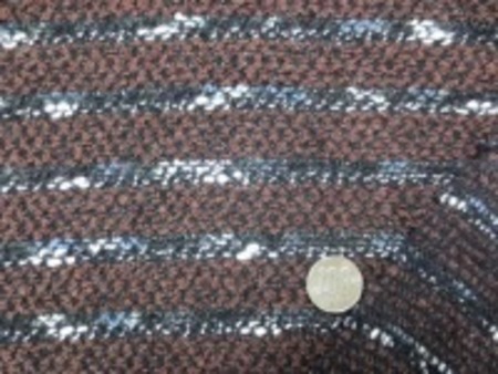 ウールモールニット　ボーダー ザックリした編み方で、 少し透け感あります ブラウン部分の幅　2cm