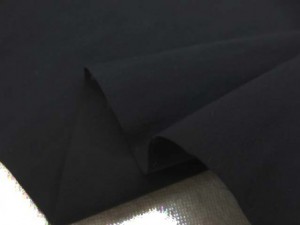 コットン　生地　タイプライター 液流バイオエアフロー　黒　130m幅　[MU1361]